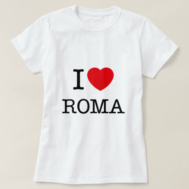 Camiseta Me encantan los dibujos gráficos romaníes Noveltys (Diseño del anverso)