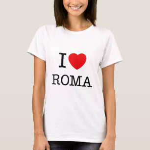 Camiseta Me encantan los dibujos gráficos romaníes Noveltys