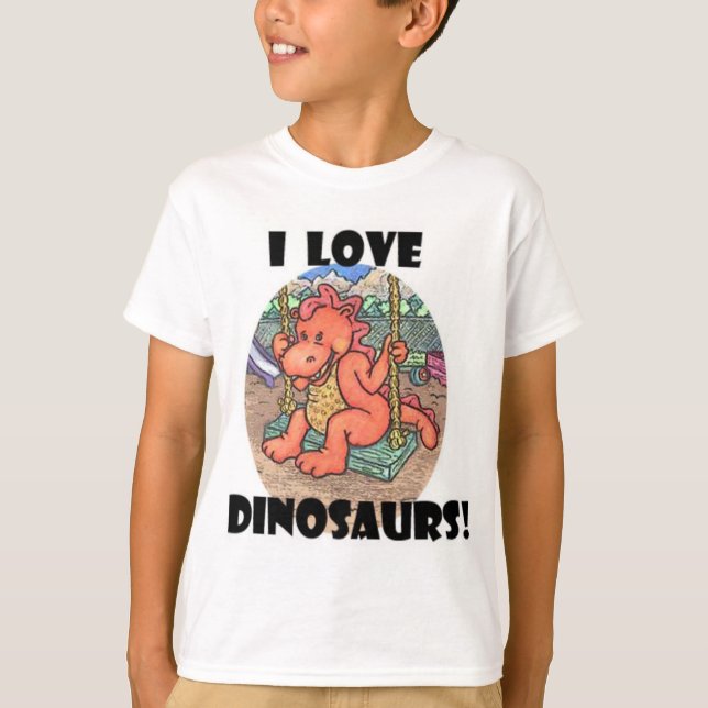 Camiseta ¡Me Encantan Los Dinosaurios! (Anverso)