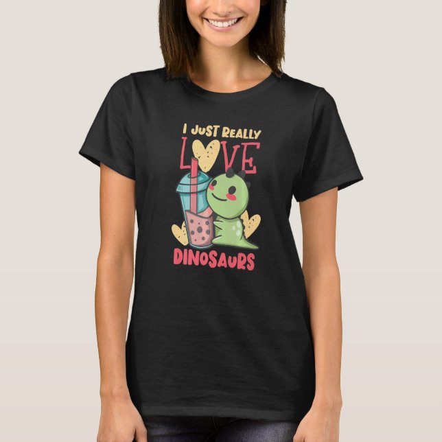 Camiseta Me Encantan Los Dinosaurios. (Anverso)