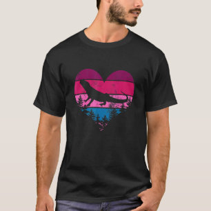 Camiseta Me encantan los dragones barbudos Corazón Vintage 
