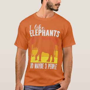 Camiseta Me Encantan Los Elefantes Y Tal Vez 3 Personas Por
