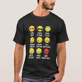 Camiseta Me encantan los emoticonos de la Emoji matemática,