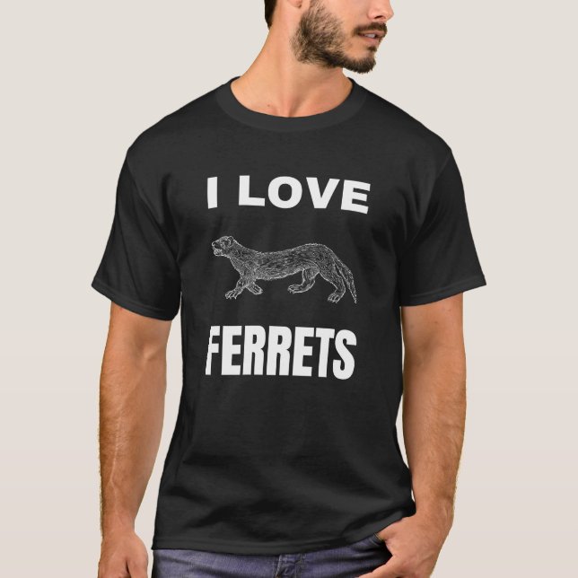 Camiseta Me encantan los Ferrets (Anverso)