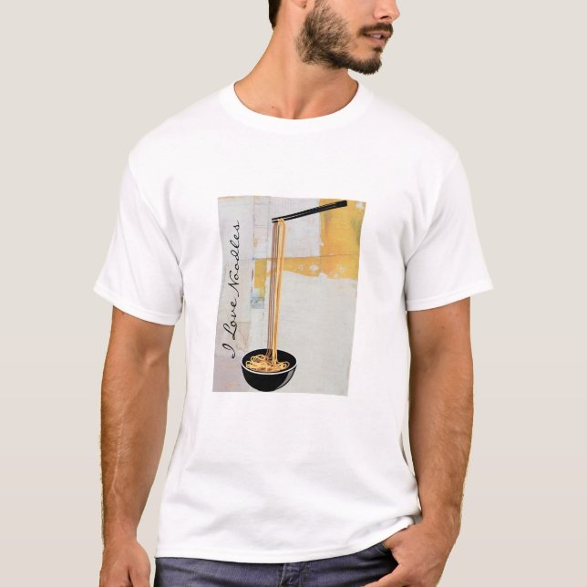 Camiseta Me encantan los fideos (Anverso)