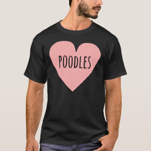 Camiseta Me encantan los fideos de caniche de cerdo de mamá
