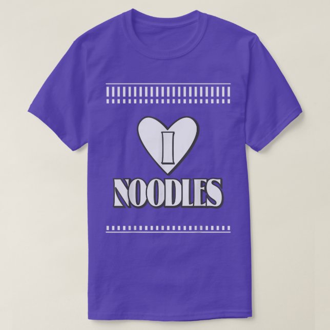 Camiseta Me encantan los fideos Kawaii Instant Ramen Black  (Diseño del anverso)