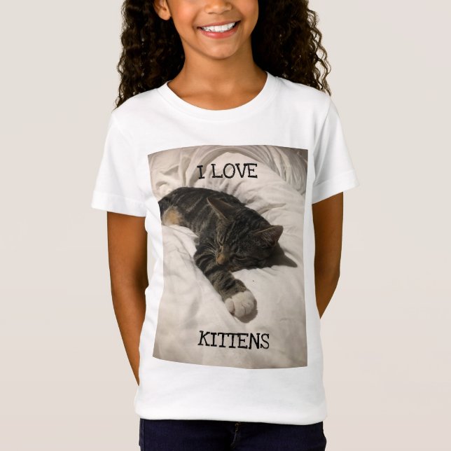 Camiseta Me encantan los gatitos (Anverso)