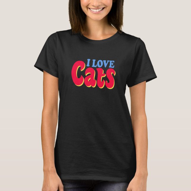 Camiseta Me encantan los gatos (Anverso)
