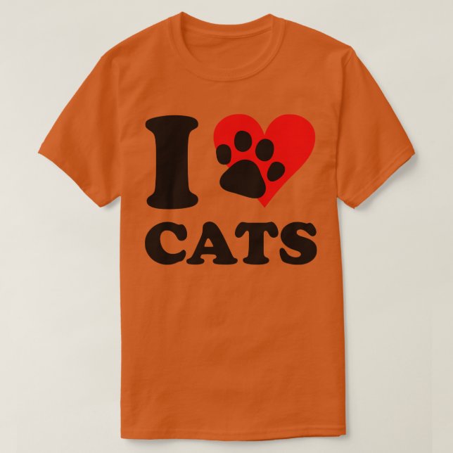 Camiseta Me encantan los gatos (Diseño del anverso)