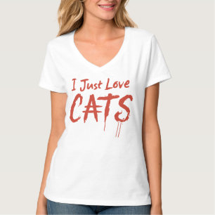 Camiseta Me encantan los GATOS - Escrátigos Mensajes de tex