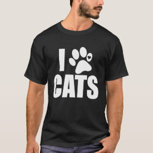 Camiseta Me encantan los gatos gatos gatos gatitos Paw Anim