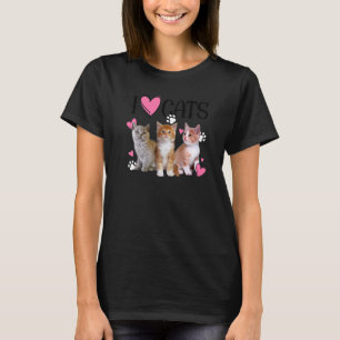 Camiseta Me encantan los gatos, me encantan los gatos