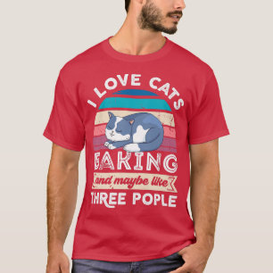 Camiseta Me encantan los gatos que hacen y como las tres pe