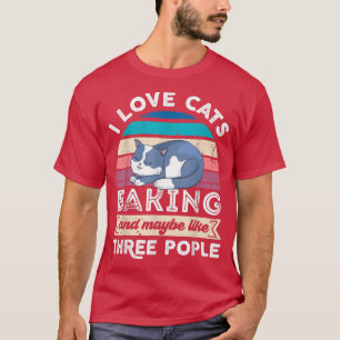 Camiseta Me encantan los gatos que hacen y como los tres pu