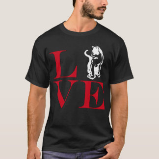 Camiseta Me encantan los gatos - Tee de color oscuro