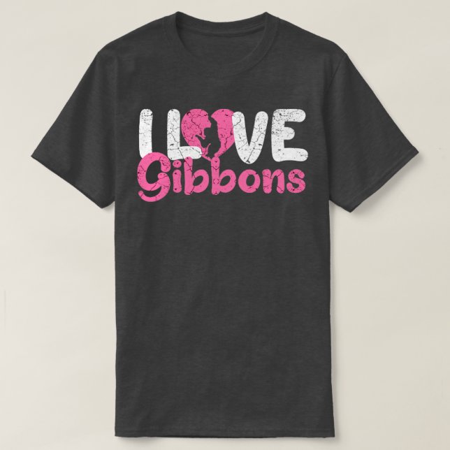 Camiseta Me encantan los gibbons (Diseño del anverso)