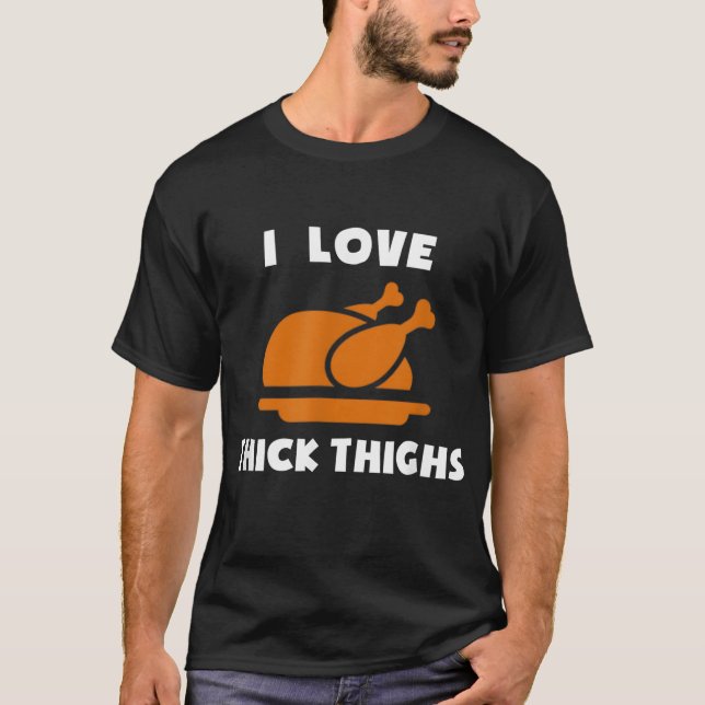 Camiseta Me Encantan Los Gruesos Deliciosos Thanksgiv Del D (Anverso)