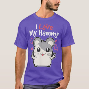 Camiseta Me encantan los Hamsters I Love My Hammy Fun Gift 