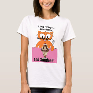 Camiseta Me encantan los helados (domingos) Diversión de ve