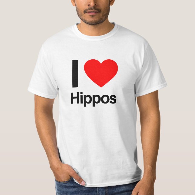 Camiseta me encantan los hipopótamos (Anverso)