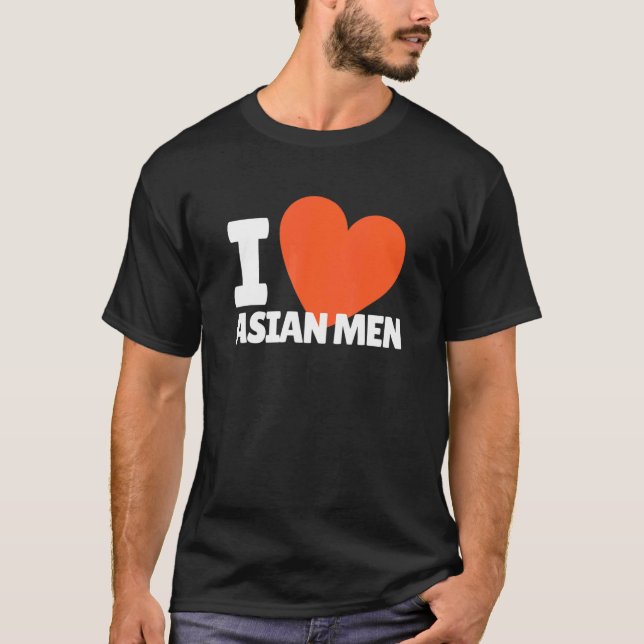 Camiseta Me encantan los hombres asiáticos (Anverso)