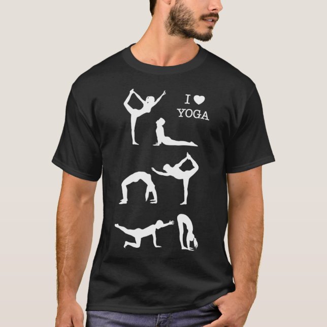 Camiseta Me encantan los hombres de yoga (Anverso)