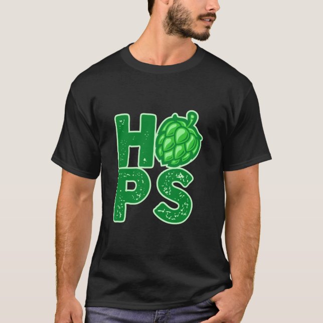 Camiseta Me Encantan Los Hops En La Cerveza Artesanal (Anverso)