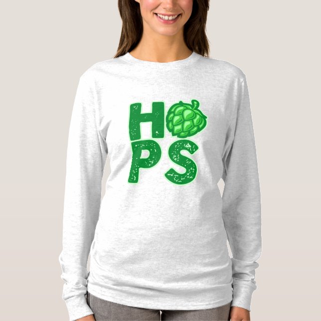 Camiseta Me Encantan Los Hops En La Cerveza Artesanal (Anverso)