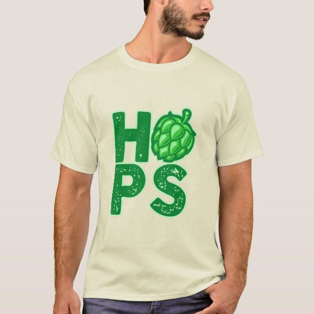 Camiseta Me Encantan Los Hops En La Cerveza Artesanal (Anverso)