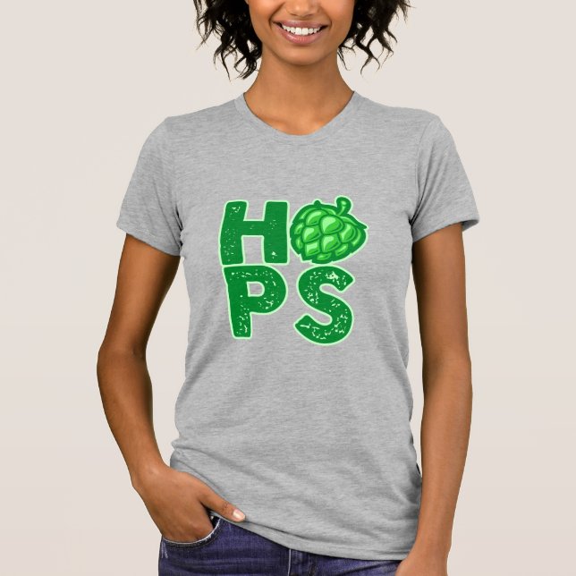 Camiseta Me Encantan Los Hops En La Cerveza Artesanal (Anverso)
