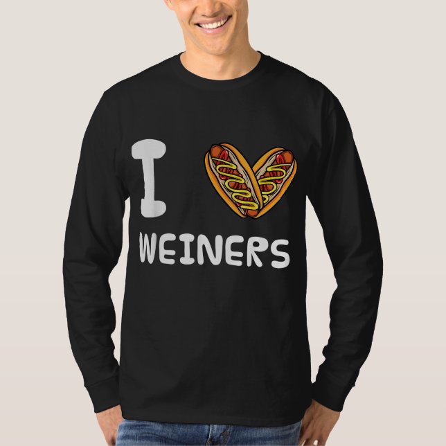 Camiseta Me encantan los Hotdogs de Weiners Frankfurter Wie (Anverso)