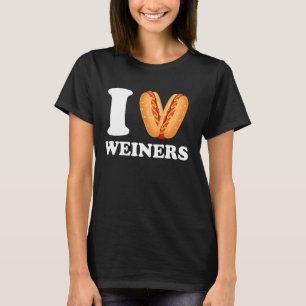 Camiseta Me encantan los Hotdogs de Weiners Frankfurter Wie
