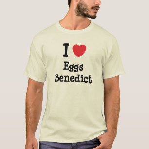 Camiseta Me encantan los huevos Benedict corazón T-Shirt