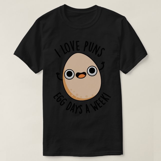 Camiseta Me Encantan Los Huevos Días A La Semana Divertido  (Diseño del anverso)