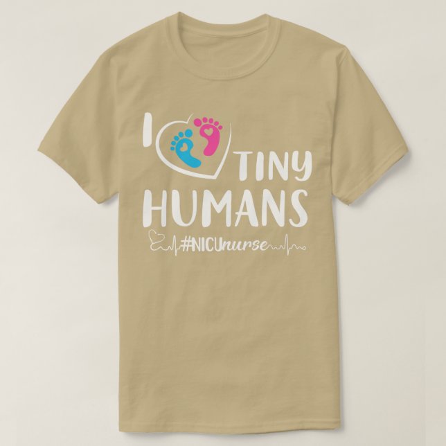 Camiseta Me encantan los humanos pequeños Nicu Enfermería d (Diseño del anverso)