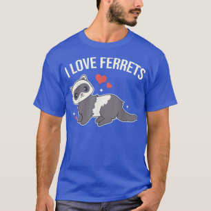 Camiseta Me encantan los hurones, un gráfico de ferret lind