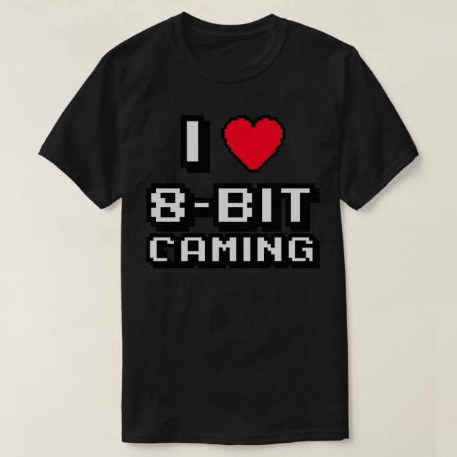 Camiseta Me encantan los juegos de 8 bits (Diseño del anverso)