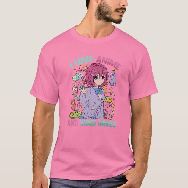 Camiseta Me Encantan Los Juegos De Animales Y Videojuegos - (Anverso)