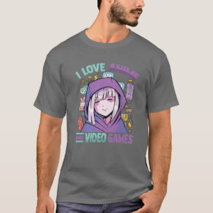 Camiseta Me Encantan Los Juegos De Anime Y Video - Kawaii B