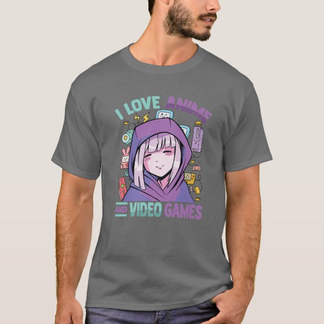 Camiseta Me Encantan Los Juegos De Anime Y Video - Kawaii B (Anverso)