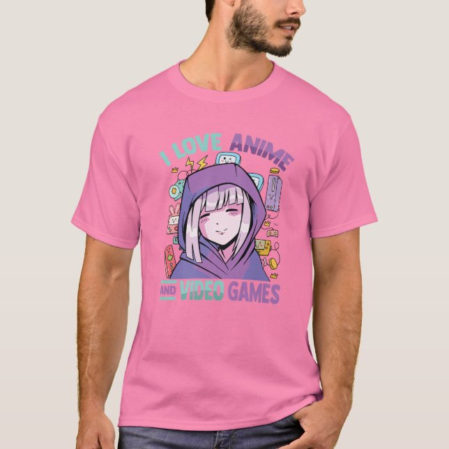 Camiseta Me Encantan Los Juegos De Anime Y Video - Kawaii B (Anverso)