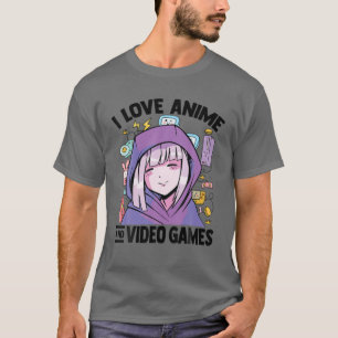 Camiseta Me Encantan Los Juegos De Anime Y Video - Kawaii B