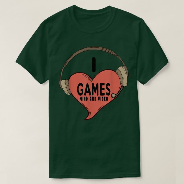 Camiseta Me encantan los juegos de la mente y los videojueg (Diseño del anverso)