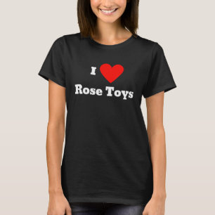 Camiseta Me encantan los juguetes rosas con corazón