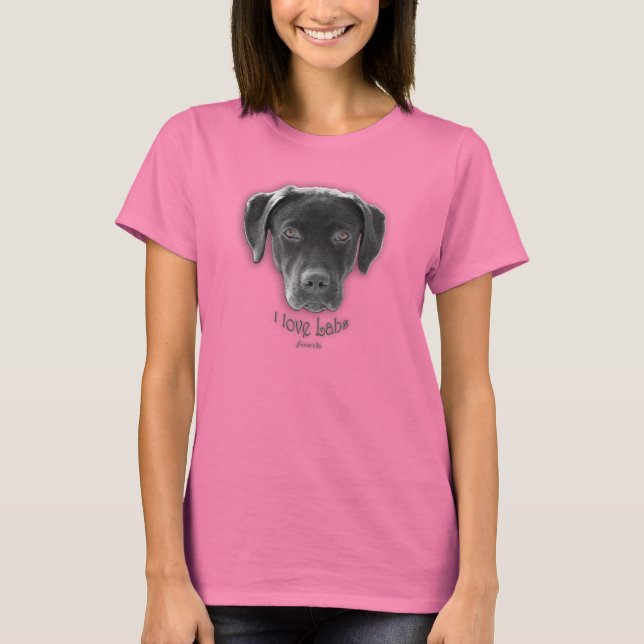 Camiseta Me encantan los Labores - Labrador Recuperador (Anverso)