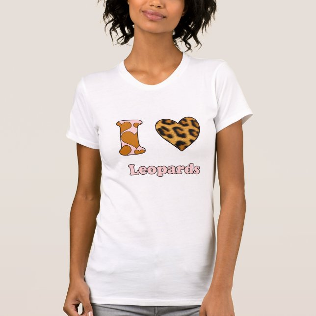 Camiseta Me encantan los leopardos (Anverso)