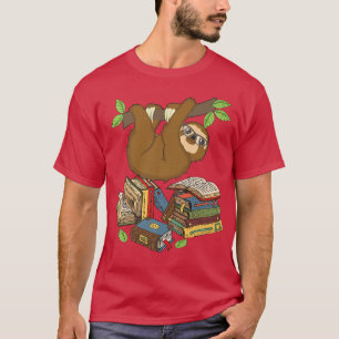 Camiseta Me encantan los libros Chibi Anime Sloth s Book Lo