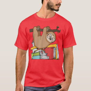 Camiseta Me encantan los libros Chibi Anime Sloth s Book Lo