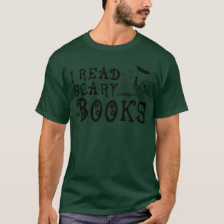 Camiseta Me encantan los libros de terror de Halloween Libr
